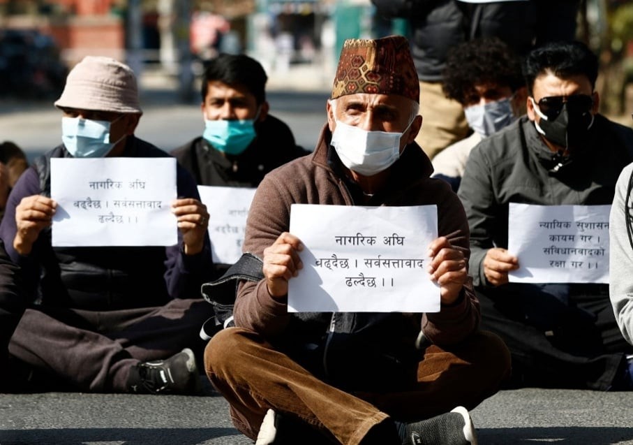 प्रतिनिधिसभा विघटनविरुद्ध वृहत् नागरिक आन्दोलनको प्रदर्शन