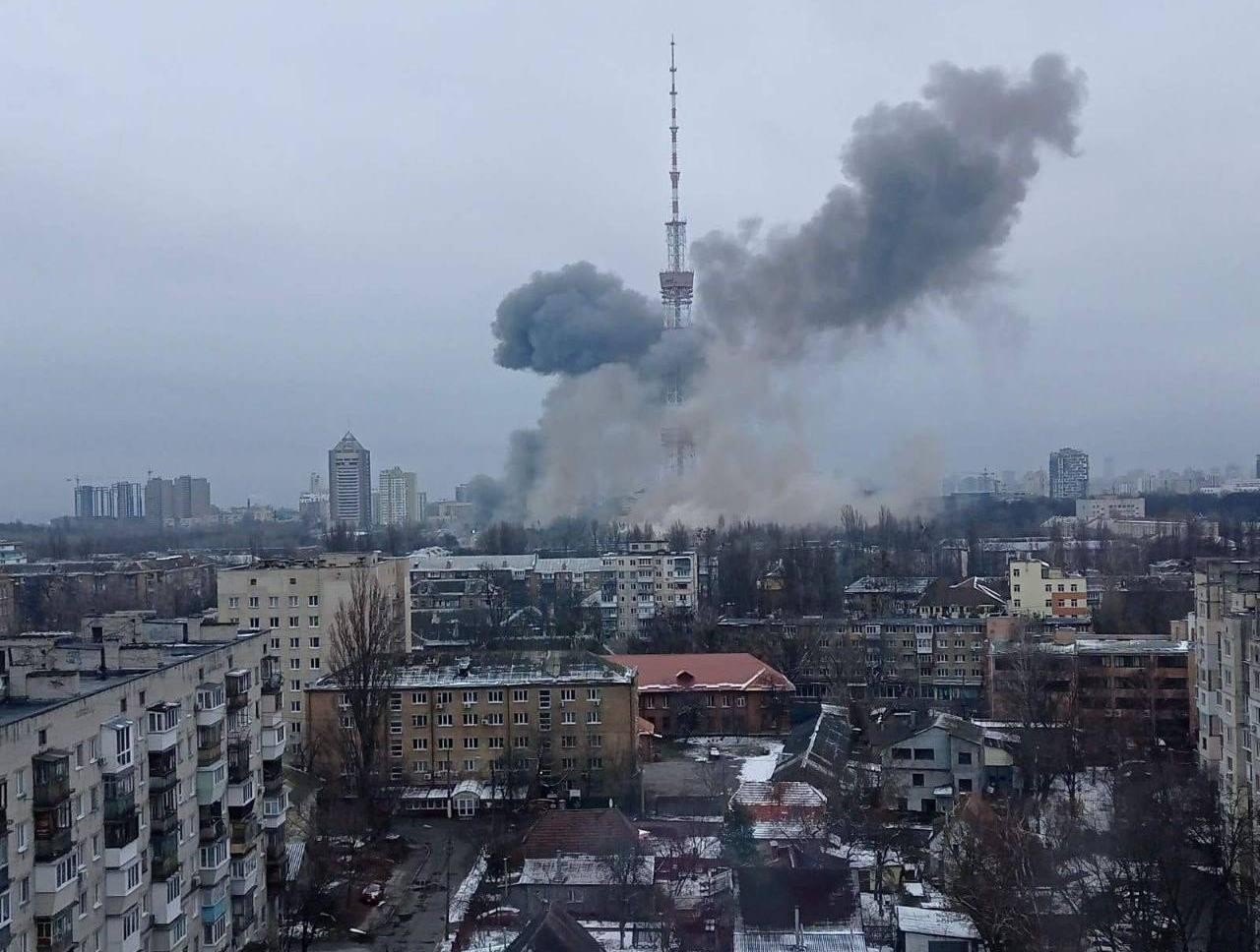 युक्रेनी टेलिभिजन टावरमा रुसी हमाला, कम्तिमा पाँच जनाको मृत्यु
